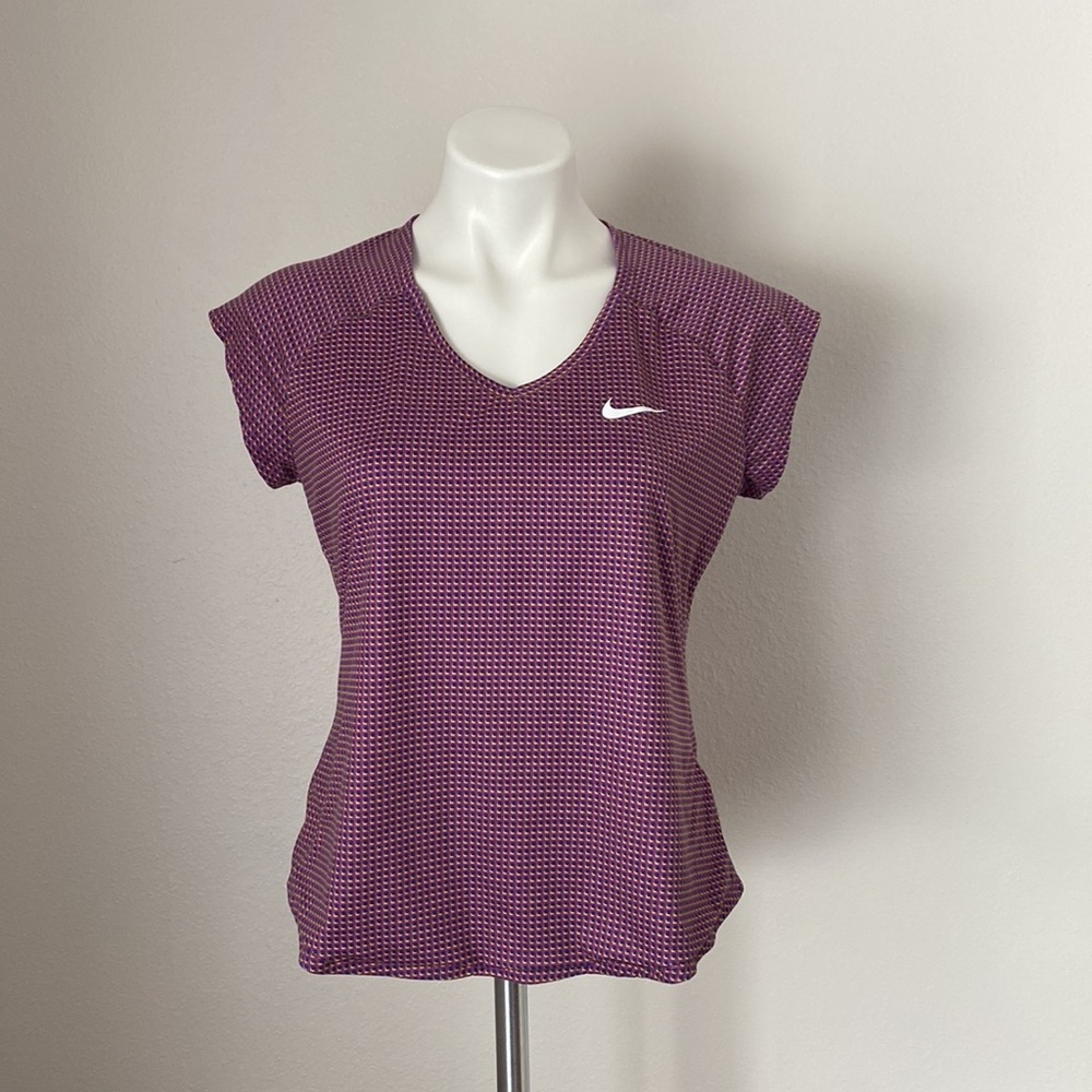 Nike Dri-fit Purple  V-neck Top Size M